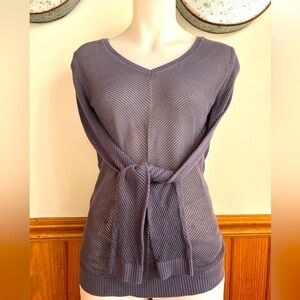 Banana Republic size small 100% mesh cotton blue/grey sweater, lightweight, sexy